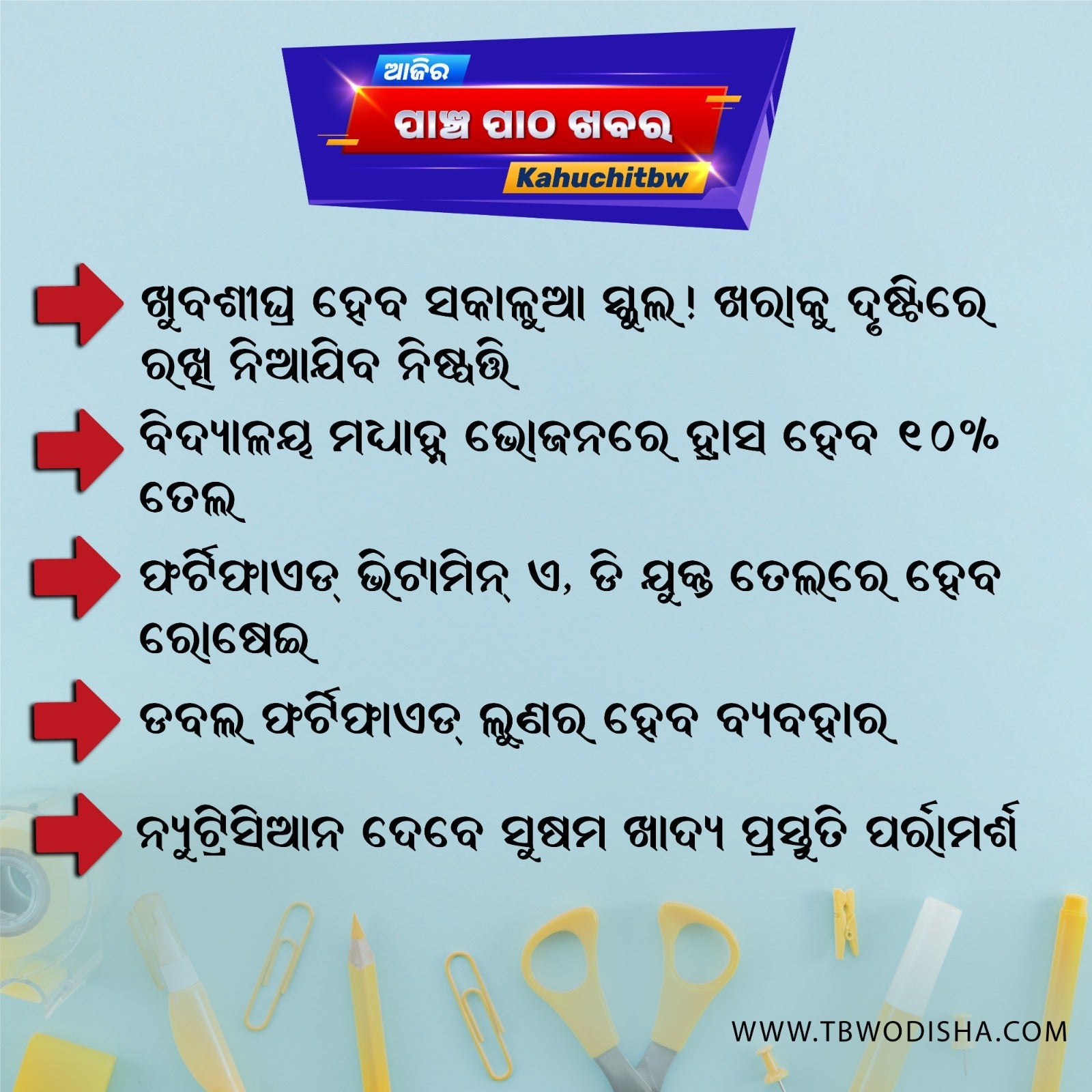17-Mar-2025 ପାଞ୍ଚ ପାଠ ଖବର