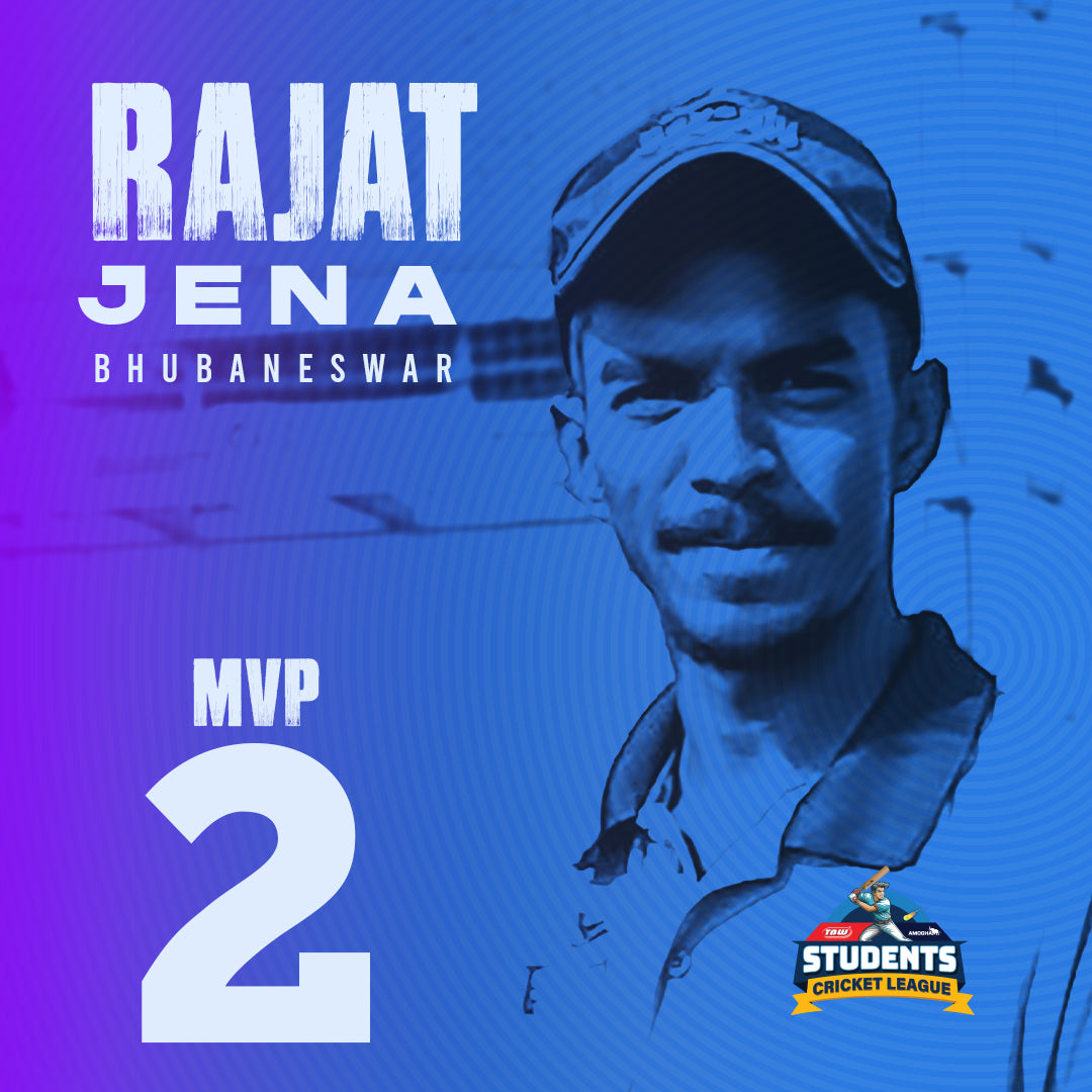 Rajat Jena of Bhubaneswar, the No. 2 MVP amassed 384 runs