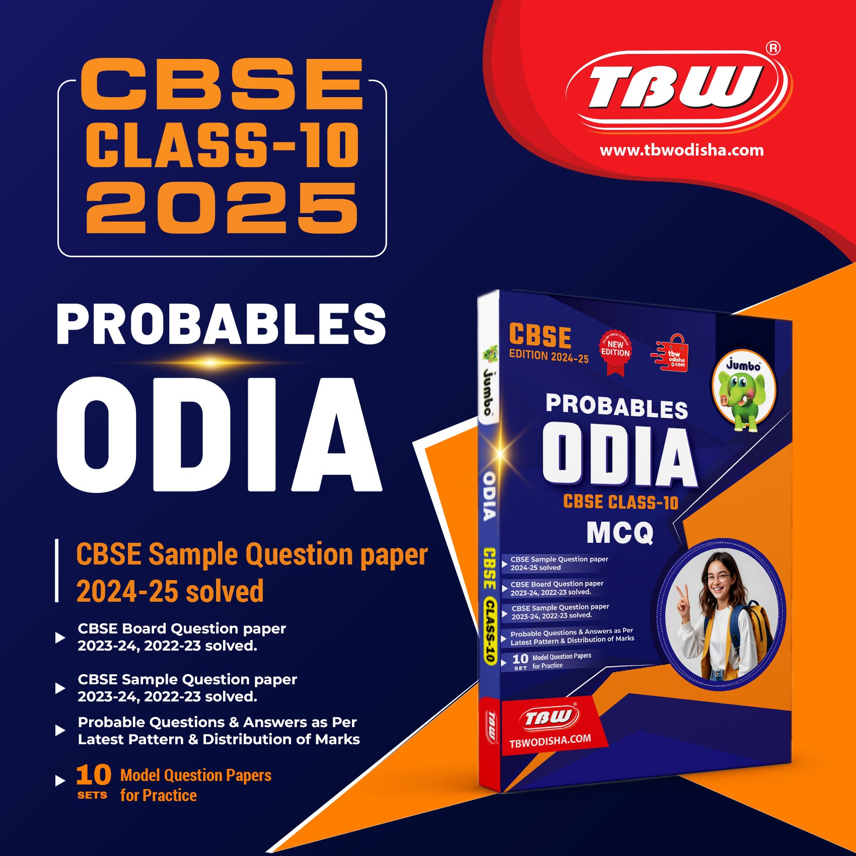 Jumbo CBSE Class 10 ODIA Probables 2025 by TBW