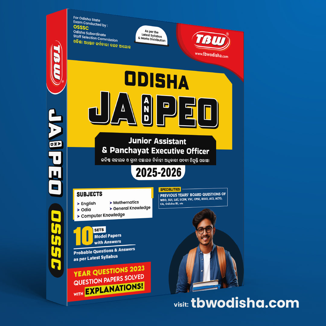 TBW Odisha JA & PEO Entrance Exam Guide Junior Asst & Panchayat Executive Officers