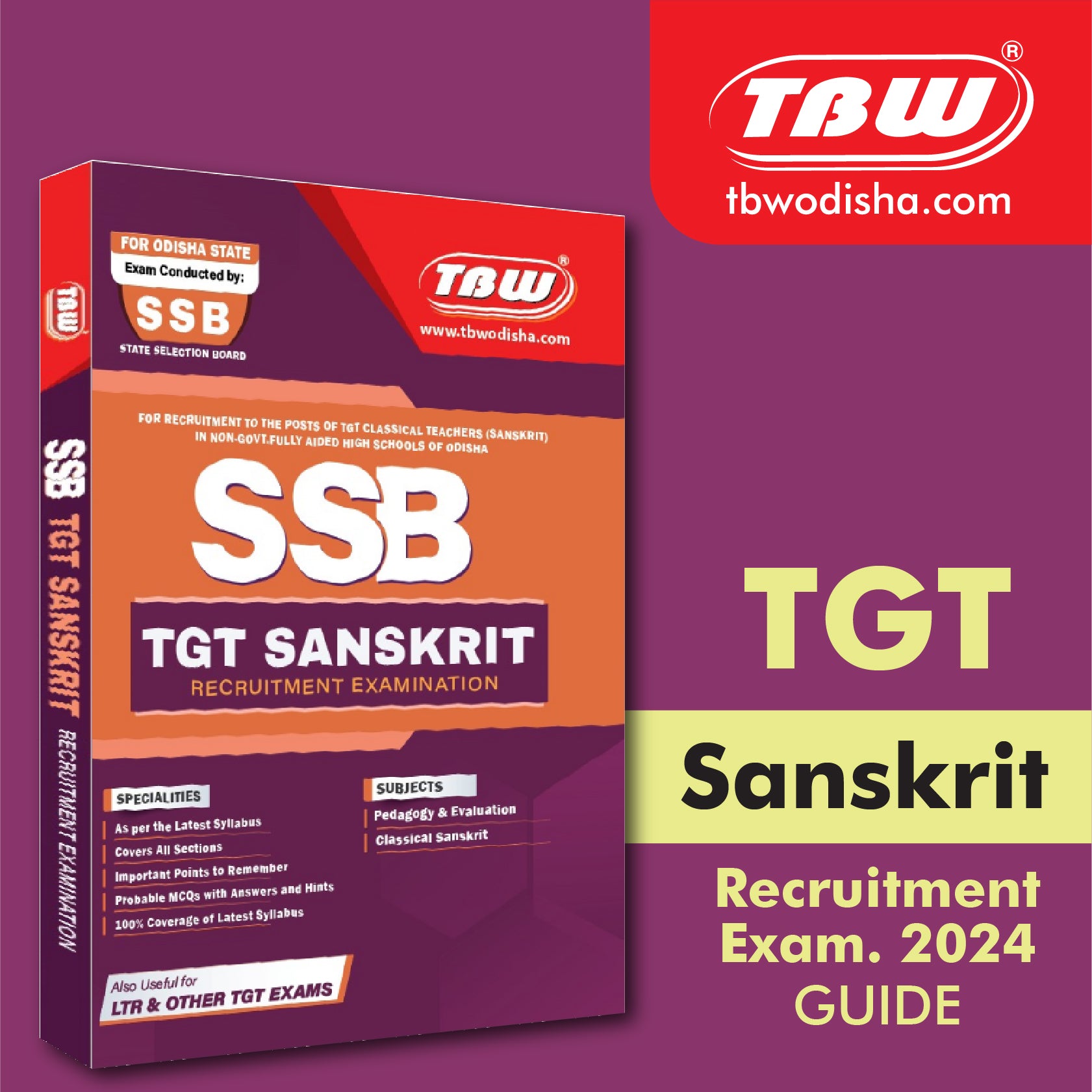 TBW SSB TGT Sanskrit Recruitment Exam Guide 2024